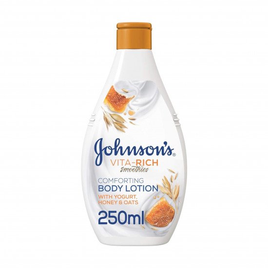 لوشن مريح للجسم مع خلاصة اللبن والعسل والشوفان من جونسون 250 مل
