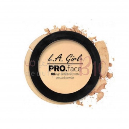 البودرة المضغوطة برو فيس عالية الدقة غير اللامعة من إل إيه جيرل ، عاجي كلاسيكي