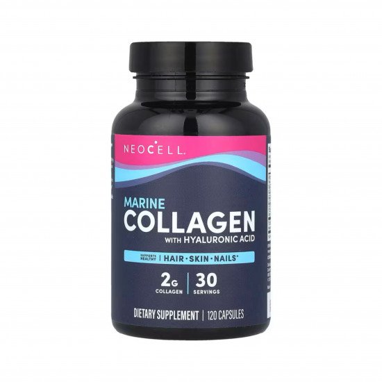 نيوسيل كولاجين بحري مع حمض الهيالورونيك 120 كبسولة