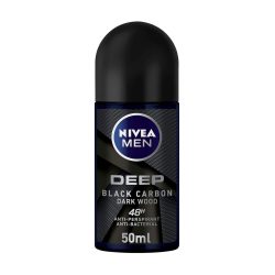 Nivea Deodorant Deep Roll On Black Carbon &amp; Darkwood, Men - 50ml