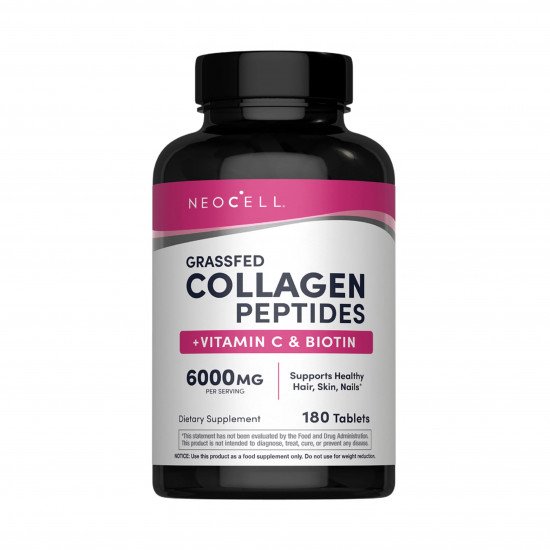 سوبر كولاجين + فيتامين سي والبيوتين من نيوسيل، 180 قرصًا