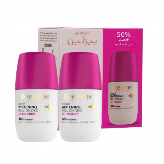بيزلين مزيل الرائحة لتفتيح البشرة نعومة القطن رول اون 50 مل 1+1