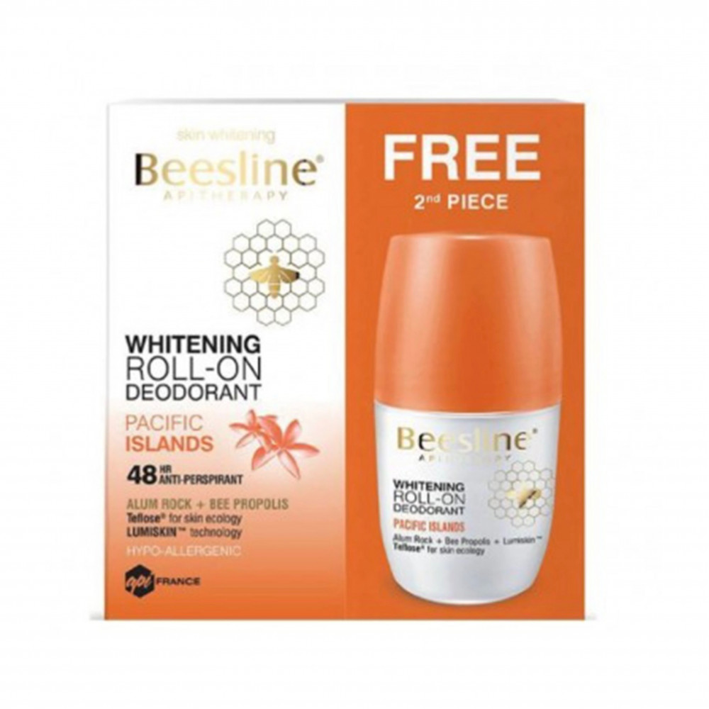 بيزلين مزيل العرق رول اون مفتح للبشرة برائحه جزر الباسيفيك 50 مل 1+1