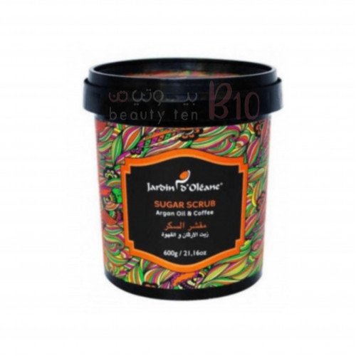 مقشر السكر بزيت الأركان والقهوة من جاردن اوليان - 600 جرام