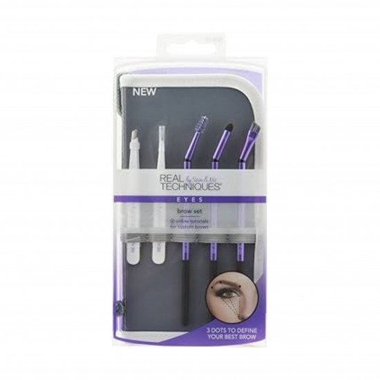 مجموعة فرش وأدوات الحواجب من ريل تكنيك - 5 قطع