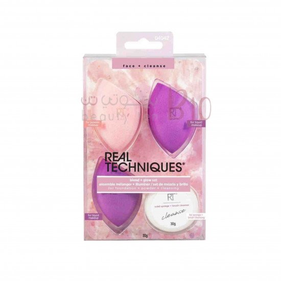 مجموعة اسفنجة الوجه بليند + غلو من ريل تكنيك - 4 قطع مجموعة اسفنجة الوجه بليند + غلو من ريل تكنيك - 4 قطع