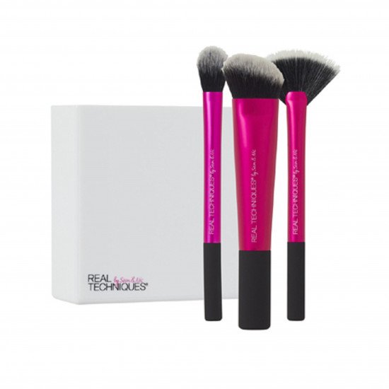 مجموعة فرش تحديد الوجه من ريل تكنيك مكونة من 4 قطع