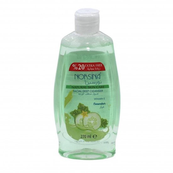 غسول تنظيف الوجه العميق بالخيار من نورسينا 270مل