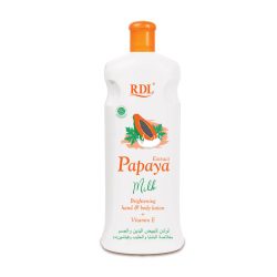RDL Papaya Extract With Vitamin E and Milk Brightening Hand &amp; Body Lotion - 600ml