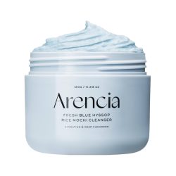 ARENCIA Royal Blue Hyssop Rice Cake Fresh Cleanser - Moisturizing, Brightening &amp; Deep-Cleansing - with Rice Water, Rice Powder, Sea Water - Natural, Vegan, Korean Mochi cleanser