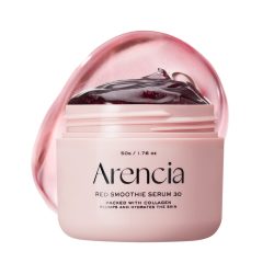 ARENCIA OVERNIGHT RED SMOOTHIE FACE MASK SERUM, GLOWING &amp; SOOTHING WITH 30% RED COLLAGEN, NIACINAMIDE, PEPTIDE, VITAMIN E