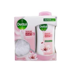 Dettol Skin Care Body Wash with Shower Puff - 250ml