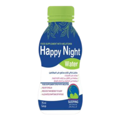 Happy Nightwater - Dietary Supplement Drink Containing Melatonin with Blueberry Flavor 75 ml