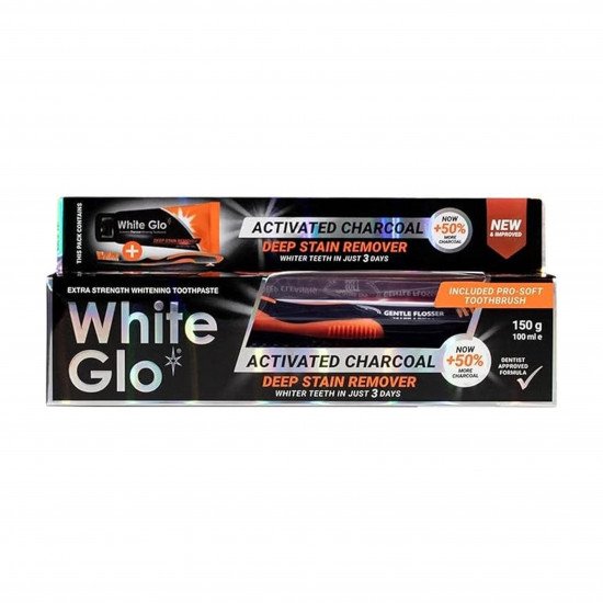 معجون أسنان وايت جلو لإزالة البقع العميقة بالفحم 150 ملغ