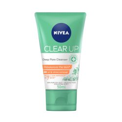 Nivea Clear Up Deep Pore Wash Removes Shine - 150ml