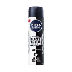 Men's Deodorant, NIVEA Invisible Original Black &amp; White, Spray 150ml