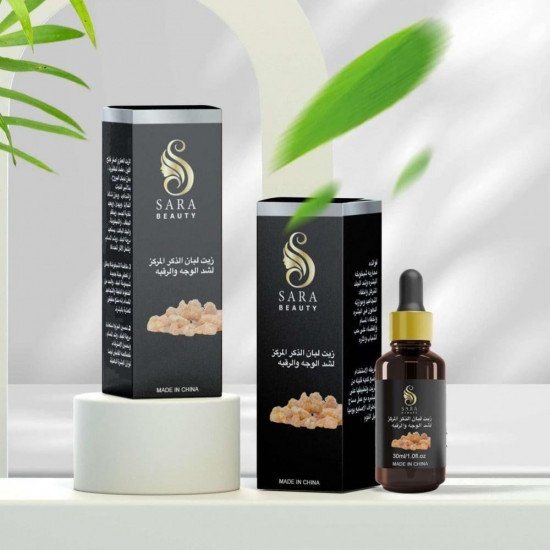 ساره بيوتي سيروم زيت اللبان الذكر المركز لشد الوجة والرقبة - 30 مل ساره بيوتي سيروم زيت اللبان الذكر المركز لشد الوجة والرقبة - 30 مل