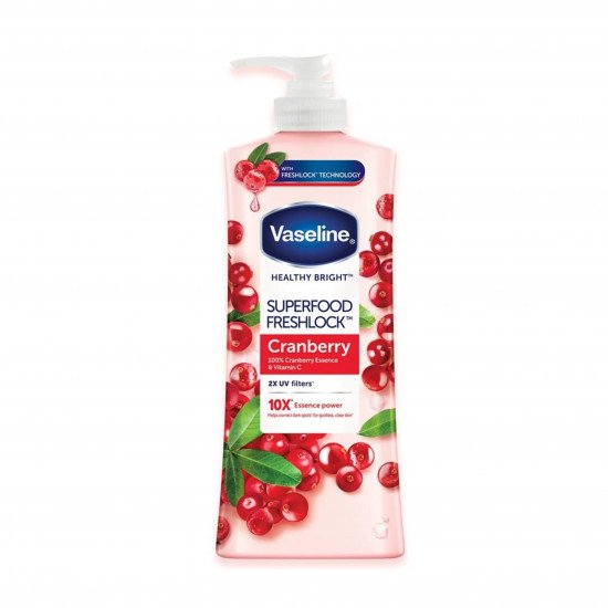 لوشن فازلين هيلثي برايت سوبر فود فريش لوك بفيتامين سي والتوت البري 500مل