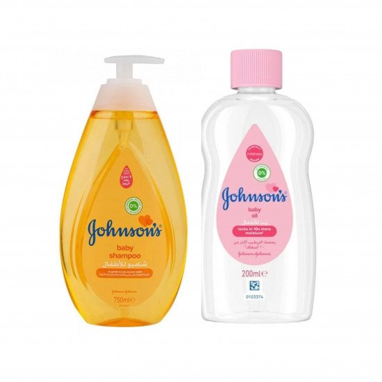 عرض جونسون ، شامبو للأطفال 750 مل + زيت جونسون 200 مل