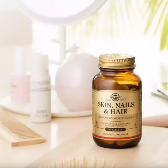 مكمل سولجار لدعم البشرة والأظافر والشعر 60 كبسولة
