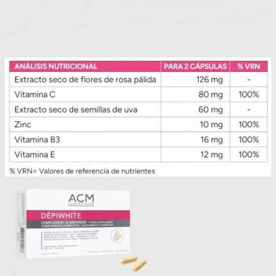 مكمل غذائي ديبي وايت من أي سي إم 60 كبسولة مكمل غذائي ديبي وايت من أي سي إم 60 كبسولة