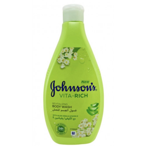 غسول الجسم المنعش فيتا ريتش مع الصبار وفيتامين هـ  من جونسون 400 مل
