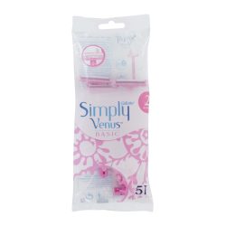 Gillette Simple Venus 2 Core Shaver for Women, 5 Pieces