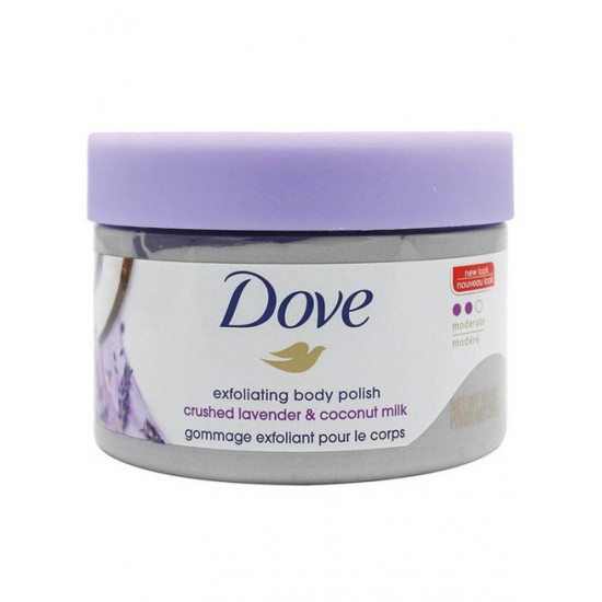 مقشر للجسم بخلاصة اللافندر وحليب جوز الهند من دوف 298 جرام مقشر للجسم بخلاصة اللافندر وحليب جوز الهند من دوف 298 جرام