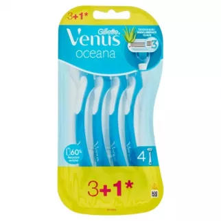 ماكينة حلاقة جيليت فينوس أوشيانا للاستخدام مرة واحدة تحتوي على 4 شفرات 