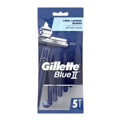 Men's 2 Gillette Blue Blades for Single Use - 5 Pieces