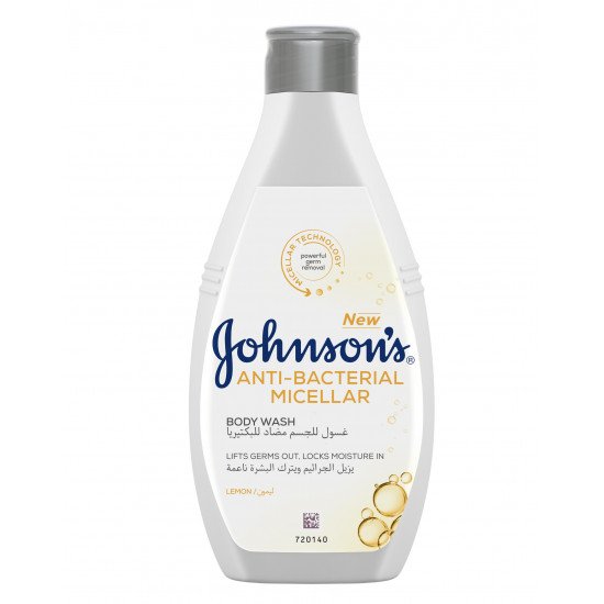 غسول الجسم جونسون ميسيلار المضاد للبكتيريا بالليمون. 250مل غسول الجسم جونسون ميسيلار المضاد للبكتيريا بالليمون. 250مل