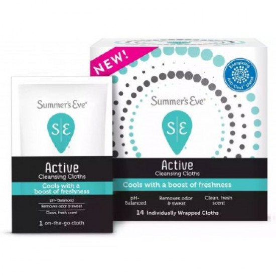 مناديل قماشية مبللة للمنطقة الحساسه أكتيف سمرز إيف - 14 منديل مناديل قماشية مبللة للمنطقة الحساسه أكتيف سمرز إيف - 14 منديل