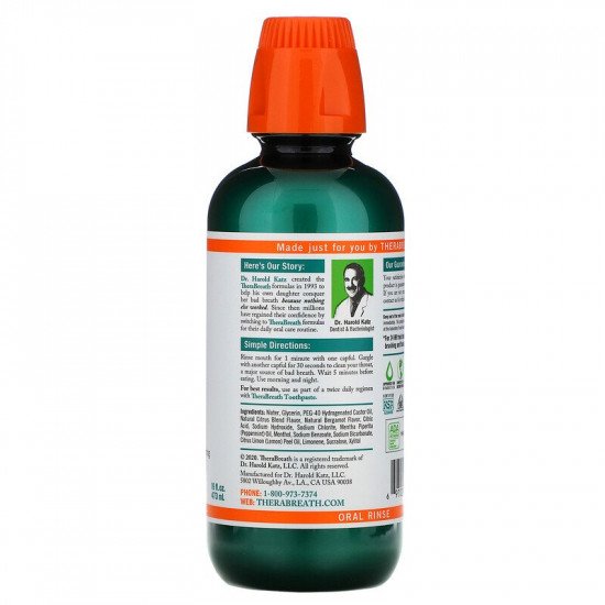 غسول الفم لنفس منعش بنعناع الغابات المطيرة من ثيرابريث - 473 مل