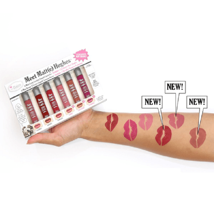 مجموعة 6 احمر شفاه سائل ميت مات هيوز من ذا بالم - Vol3