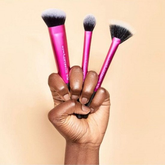 مجموعة فرش تحديد الوجه من ريل تكنيك مكونة من 4 قطع