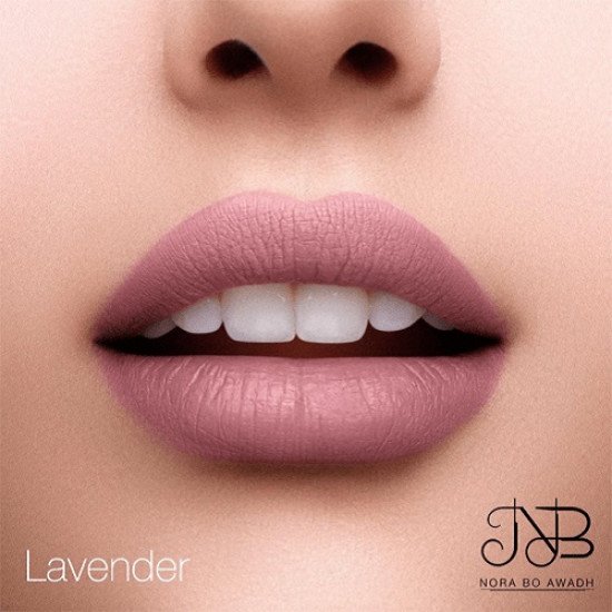 احمر شفاه سائل مقاوم للماء من نوره بو عوض - لافندر
