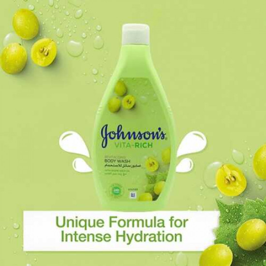 صابون سائل للاستحمام فيتا ريتش مع زيت بذور العنب من جونسون - 250مل