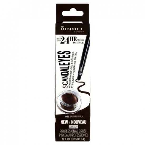 كحل جل كريمي مقاوم للماء من ريميل لندن - بني