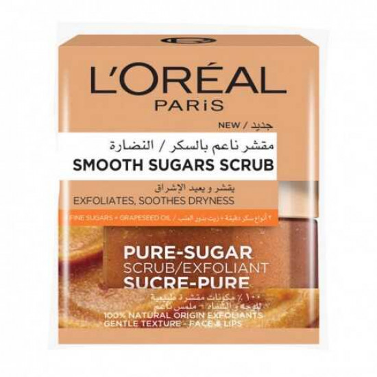 مقشر ناعم بالسكر للنضارة من لوريال باريس - 50 مل