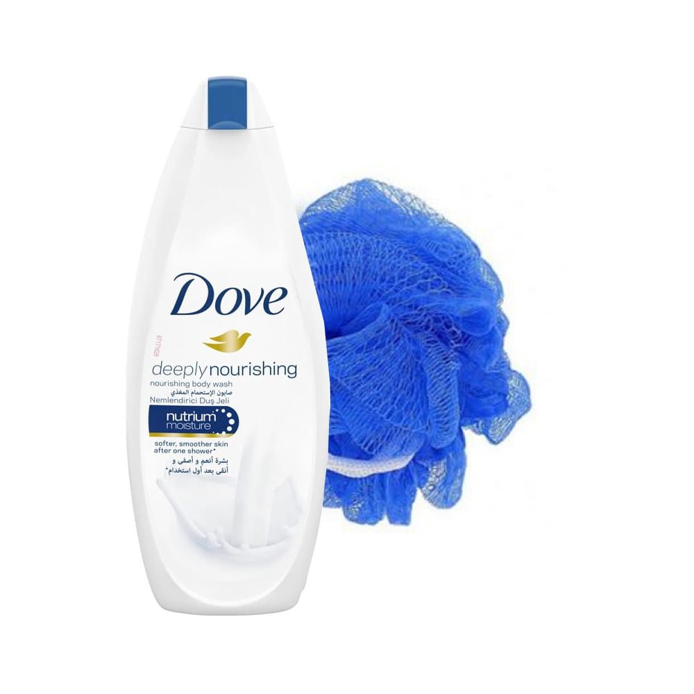 دوف غسول الجسم المغذي + ليفه 