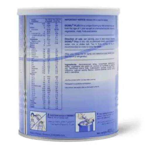 حليب بيوميل بلس 3 بنكهة الفانيلا - 400 جم