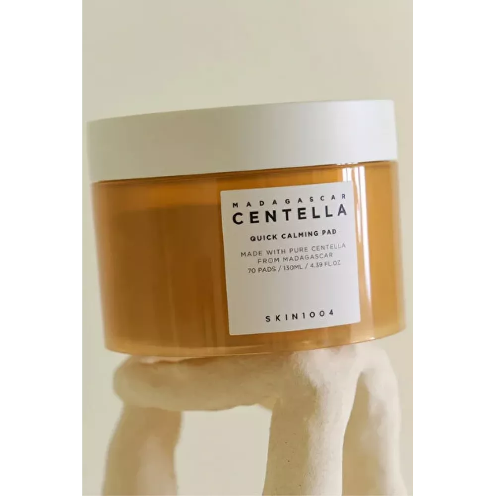 قطن (ضمادات) تنظيف وتهدئة البشرة السريع مدغشقر سنتيلا  (70 قطعة)