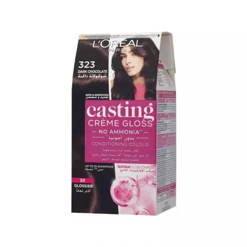 صبغة لوريال كاستينج كريم غلوس - شوكولاته داكنه 323