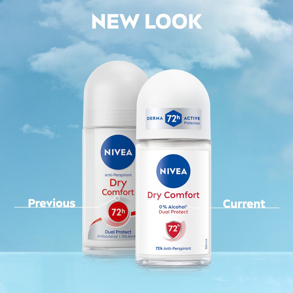 نيفيا (Dry Comfort) - مزيل عرق رول أون للحماية القصوى