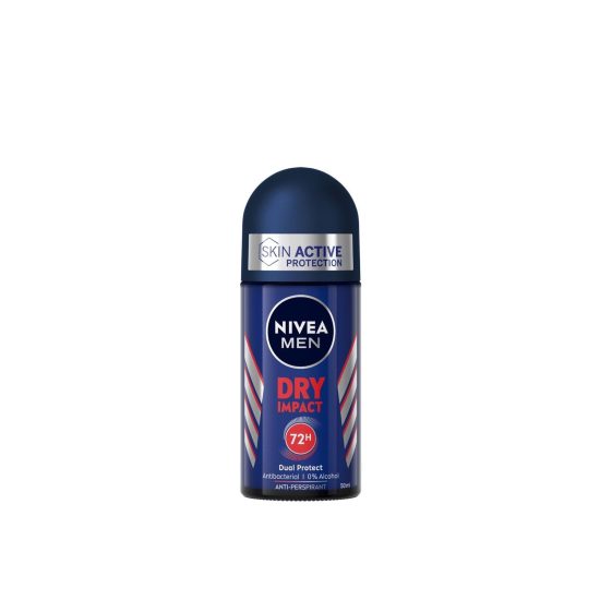 نيفيا للرجال (Dry Impact) - مزيل عرق رول أون حماية 72 ساعة نيفيا للرجال (Dry Impact) - مزيل عرق رول أون حماية 72 ساعة