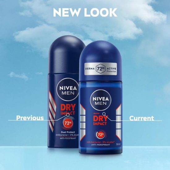 نيفيا للرجال (Dry Impact) - مزيل عرق رول أون حماية 72 ساعة نيفيا للرجال (Dry Impact) - مزيل عرق رول أون حماية 72 ساعة