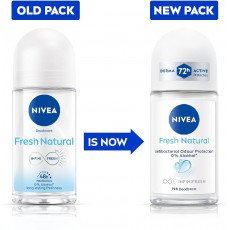 مزيل عرق رول اون فريش ناتشورال للنساء من نيفيا - 50 مل