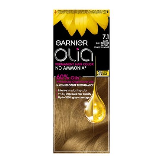 صبغة جارنييه أوليا (Garnier Olia) - اشقر رمادي غامق 7.1 صبغة جارنييه أوليا (Garnier Olia) - اشقر رمادي غامق 7.1
