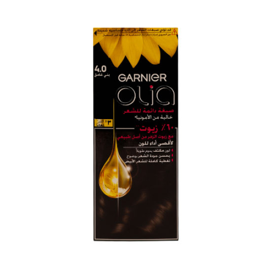 صبغة جارنييه أوليا (Garnier Olia) - بني غامق 4.0 صبغة جارنييه أوليا (Garnier Olia) - بني غامق 4.0