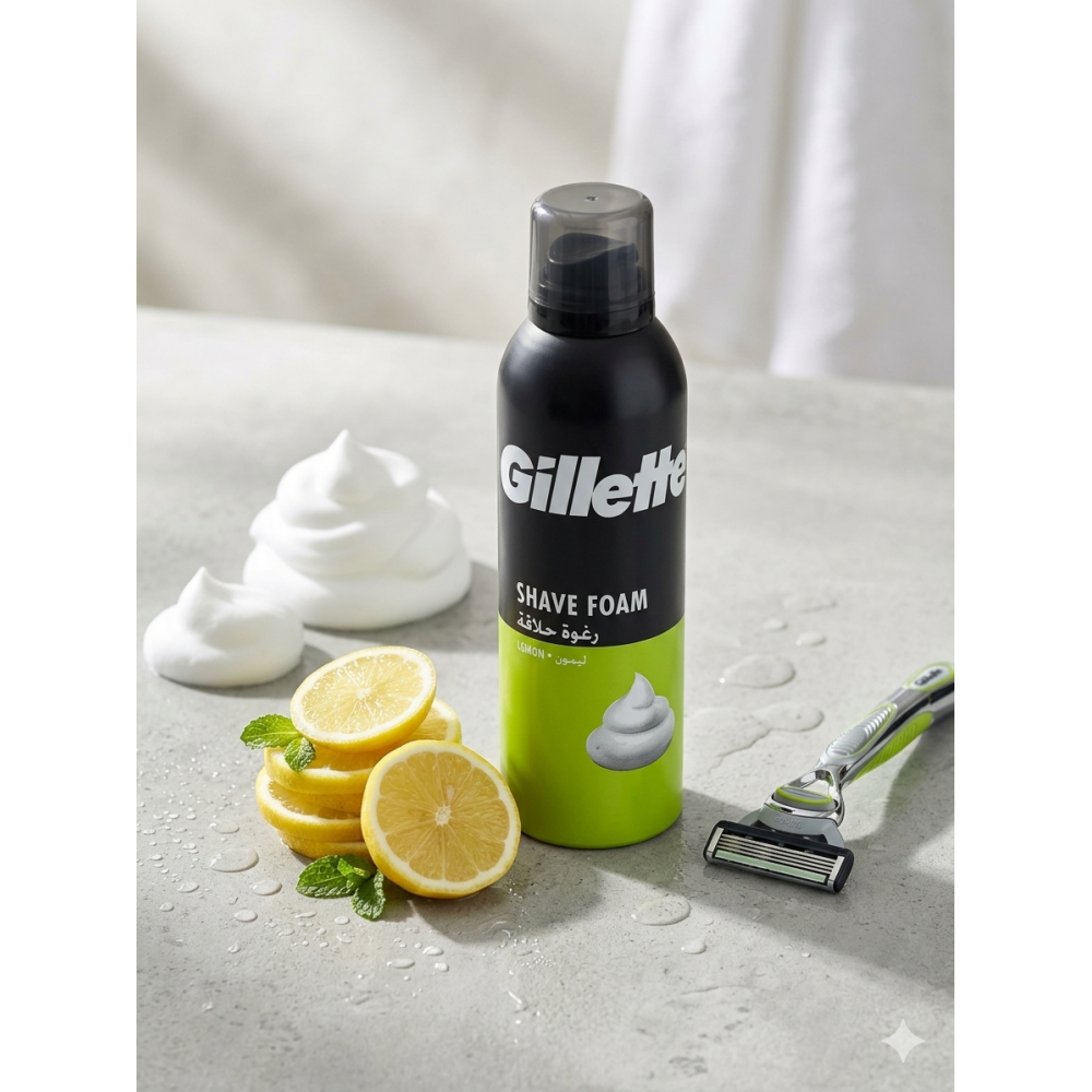 رغوة حلاقة جيليت (Gillette Shave Foam) - بالليمون